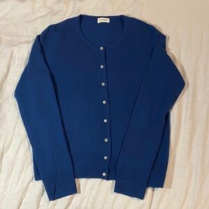 Club Monaco Cashmere Women's Blue Cardigan Sweater